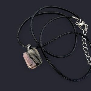 Rhodonite Stone Pendant Necklace